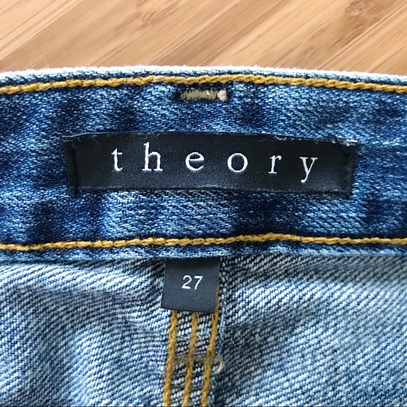 Theory Tatiyana Distressed Jeans Straight Leg 27 - Picture 6 of 8